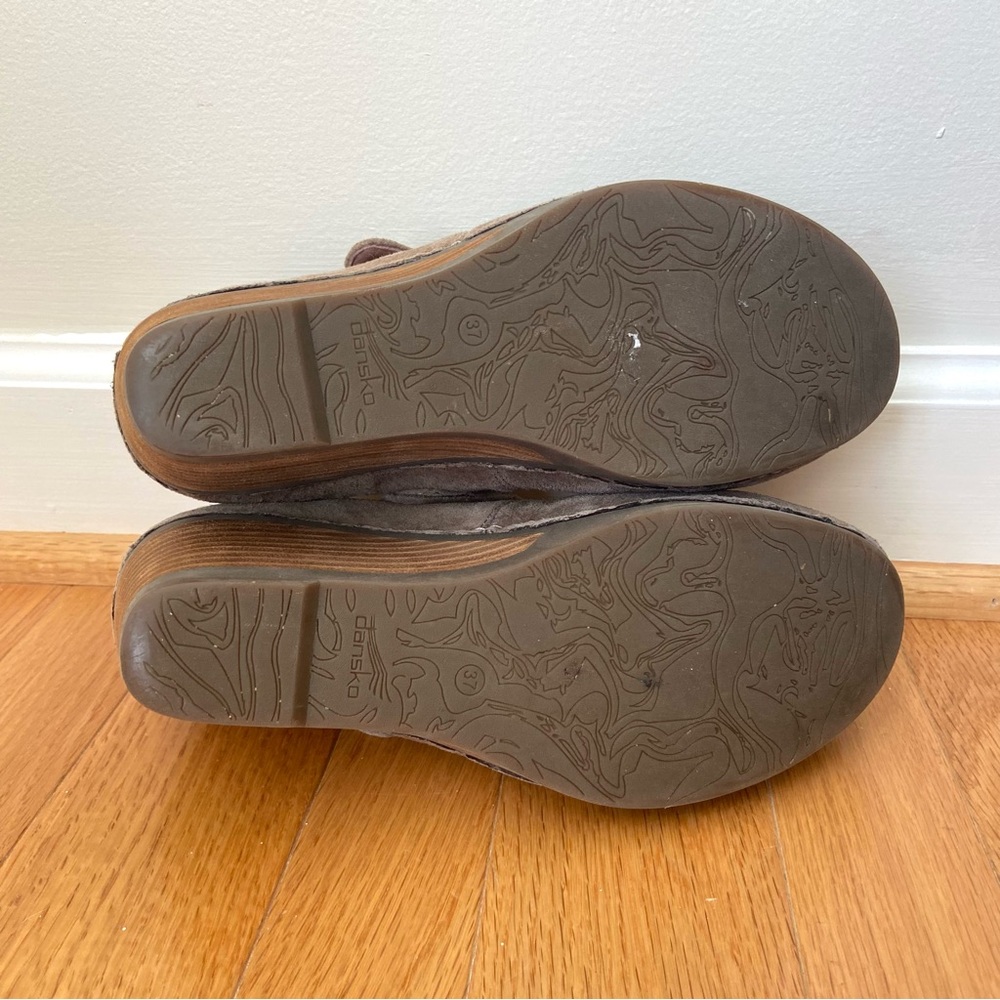 Dansko Women's Sandra Mary Jane Wedge Brown Suede Shoes Size 37 Classic Boho - Picture 9 of 12